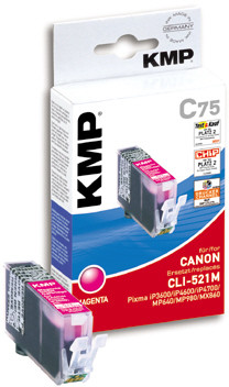 KMP Tusz do Canon CLI-521M magenta Zamiennik 1510.0006