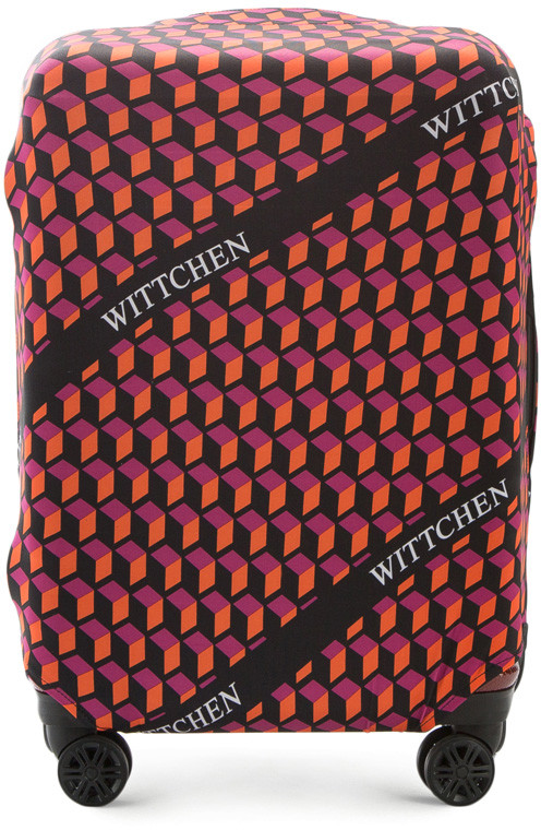 Wittchen 56-30-032-55 Pokrowiec na walizkę średnią pomarańczowo - czarny