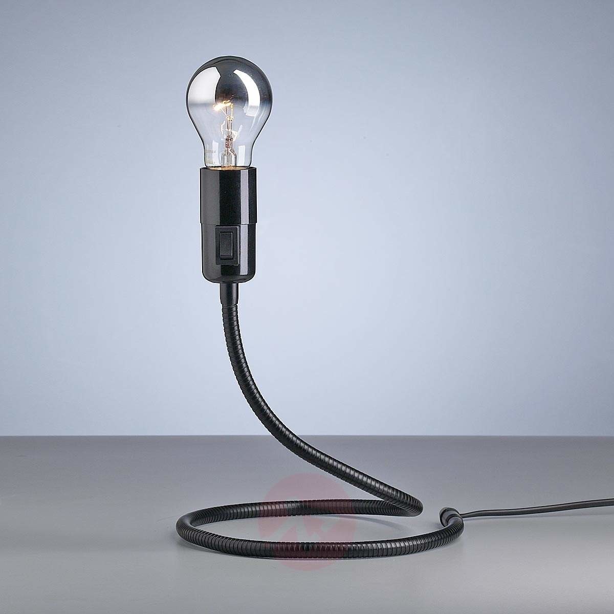 TECNOLUMEN Lampa stołowa LIGHTWORM Schnepla czarna