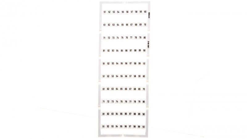 wago Oznaczniki Mini-WSB 2x 51-100 biały 248-507 /5szt./ 248-507