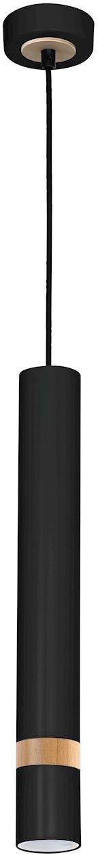 Milagro Lampa wisząca JOKER BLACK/WOOD 1xGU10 MLP6305