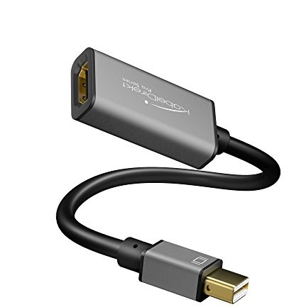 KabelDirekt Przewód bezpośrednio MiniDisplayPort (MiniDP) na HDMI Adapter, maksymalna rozdzielczość 4 K/60Hz, 24 K pozłacane styki, PC, iMac, MacBook Pro, MacBook Air  Pro Series 994