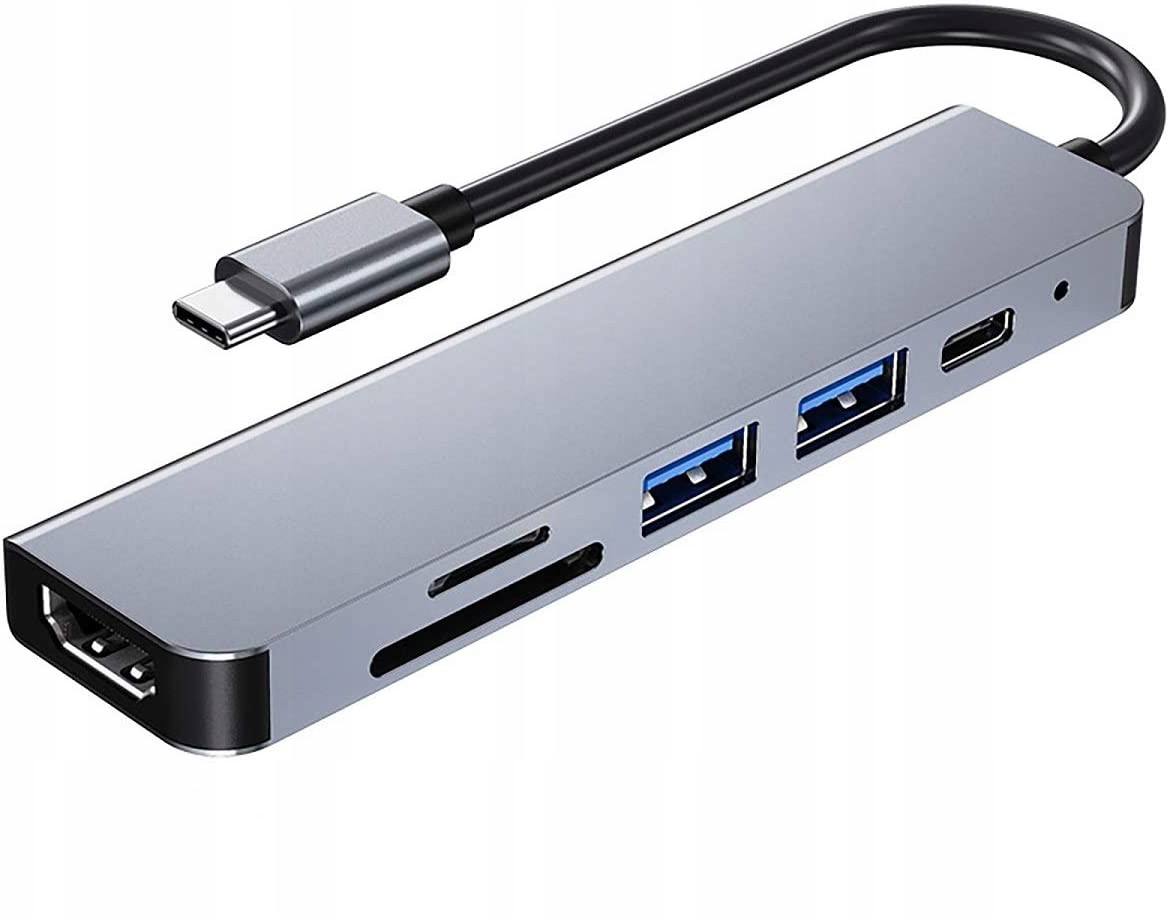 Zdjęcia - Kabel Spacetronik Multiport SPU-M09 USB-C HDMI USB 3.0 SD 