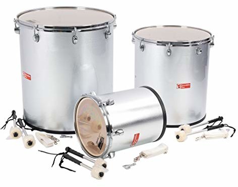 Percussion Plus Percussion Plus PP780 bębny samba w srebrnym matowym wykończeniu (zestaw 3 szt.) PP780