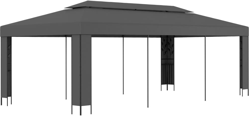 vidaXL Altana z podwójnym dachem, 3x6 m, antracytowa