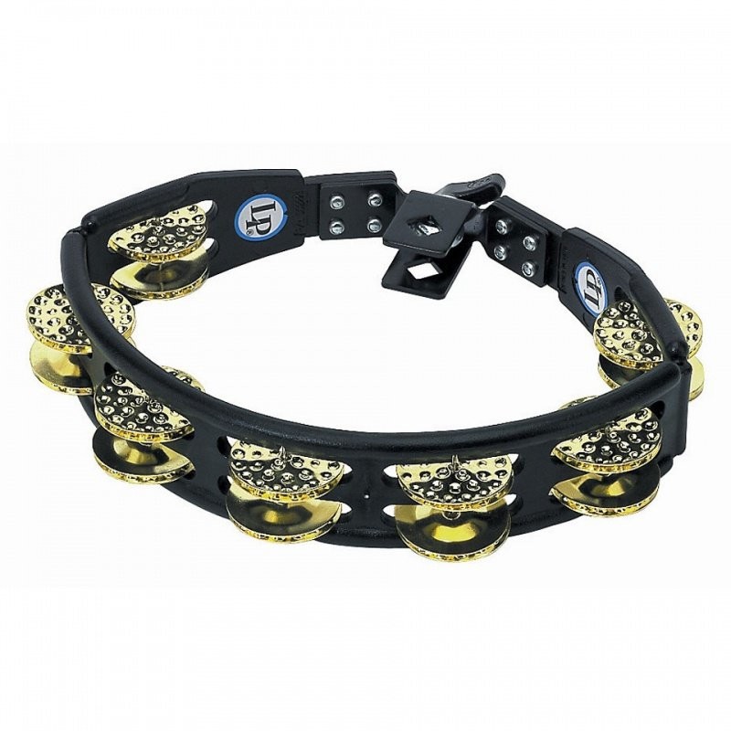 LP Latin Percussion Możliwość zamontowania  tambourin Cyclops Czarny mosiądz obejmy dwóch rzędach lp179 LP861582