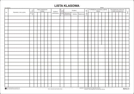 Firma krajewski Lista klasowa [Mz/Hsz-4] Mz/Hsz-4