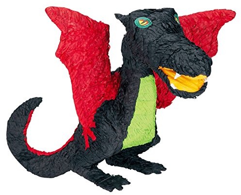 Amscan p12973  Pinata czarnej smok, około 65 x 17 x 26 cm do napełniania YA 12973