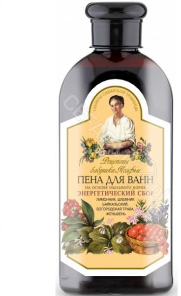 Babuszka Agafia pianka do kapieli energetyzująca na bazie korzenia z mydlnicy lekarskiej 500 ml