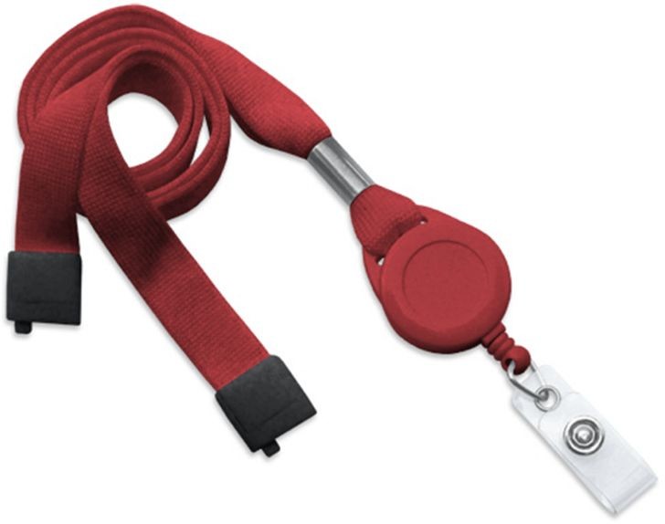 Koruma Szeroka 16mm bezpieczna smycz na szyję + brelok typu jojo (Czerwony) - Czerwony KUK-103RED
