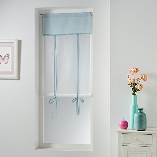 Charme et Douceur Urok i prawa douceur 3002484 Store karnisz poliester Niebieski 60 x 150 cm 3002484