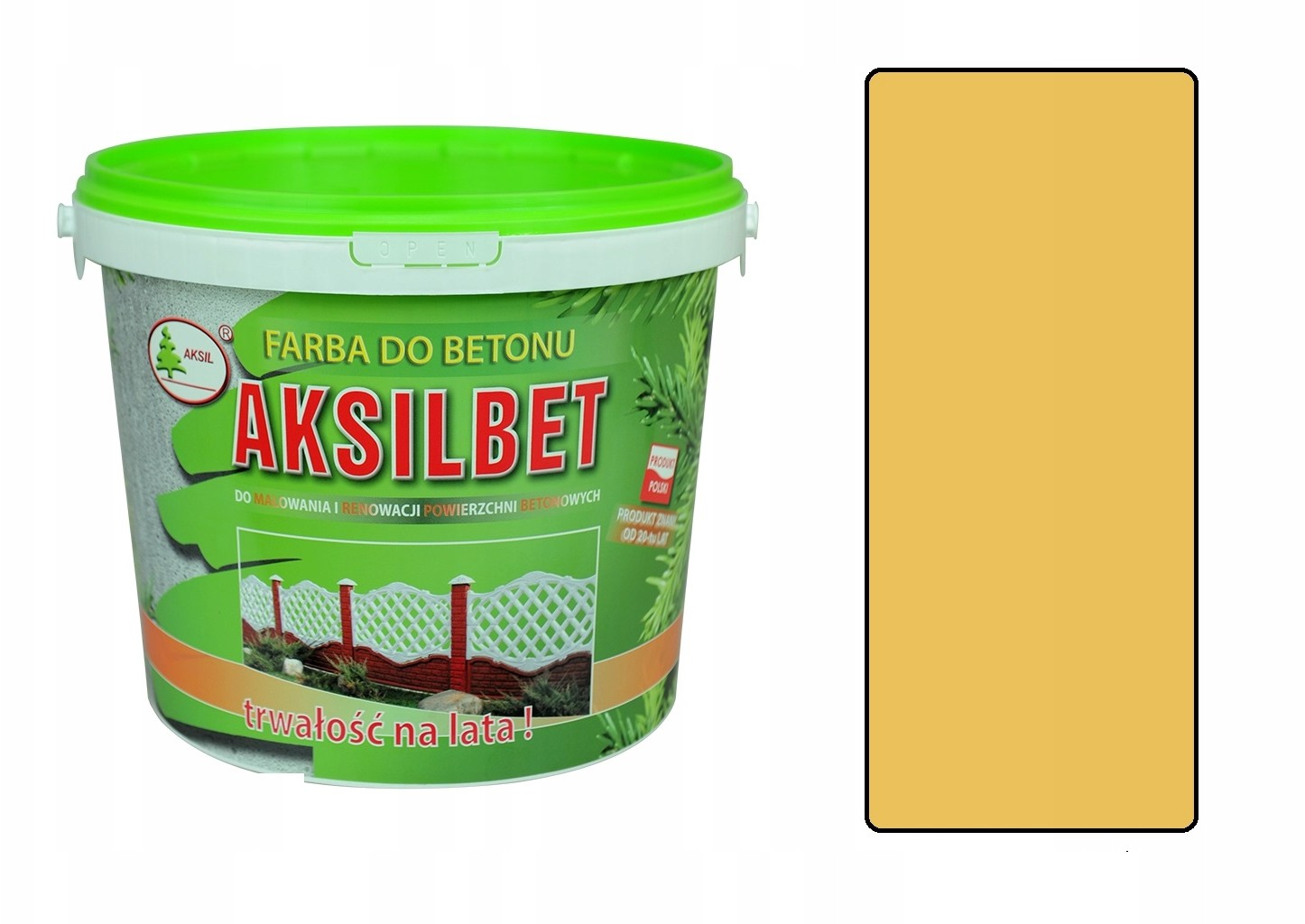 Aksilbet Farba do betonu ogrodzeń mur 10L piaskowy