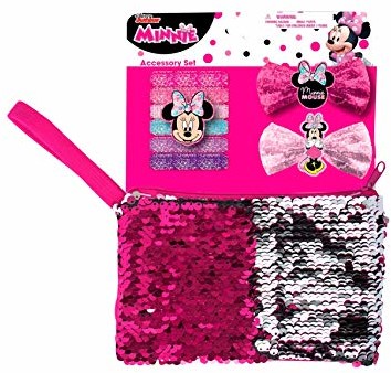 Mickey Mouse Minnie - zestaw Accessori Per Capelli E Borsettina Con Pailettes Magiche (1 akcesoria)