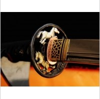 Kuźnia mieczy samurajskich MIECZ SAMURAJSKI WAKIZASHI DO TRENINGU, STAL WYSOKOWĘGLOWA 1095, HARTOWANA GLINKĄ, R321
