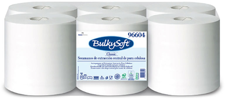 BulkySoft CLASSIC RĘCZNIK W ROLI 1w, 300 m, 857 odcinków, 6szt. w zgrzewce, 10