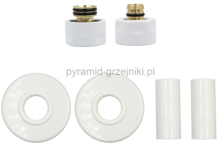 Vario Term Zestaw maskujący rozety + tuleje + złączki CU/PEX - białe PEX - instalacja alu-pex ZMR1P16xM2206