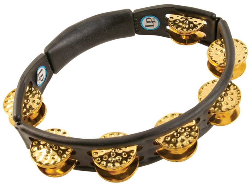 LP Latin Percussion tambourin Cyclop model ręki Czarny mosiądz obejmy dwóch rzędach lp174 LP861508