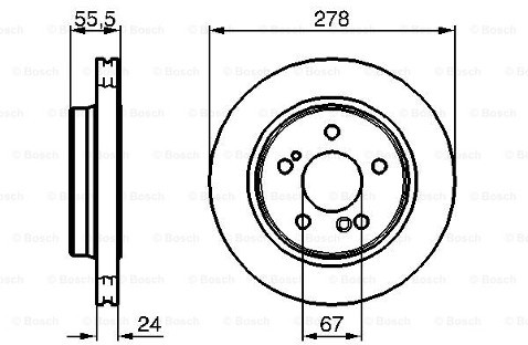 BOSCH Tarcze hamulcowe (komplet 2 sztuk) 0 986 479 133