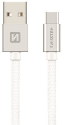 SWISSTEN Kabel USB USB Typ C SWISSTEN 0.2 m Srebrny 71521103