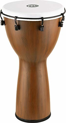 Meinl Percussion Percussion Djembe (odporny na warunki atmosferyczne) z syntetyczną skorupą i głową, seria alpejska, nie wyprodukowana w Chinach średni rozmiar, 30,5 cm, dopasowany mechanicznie ADJ12-BW