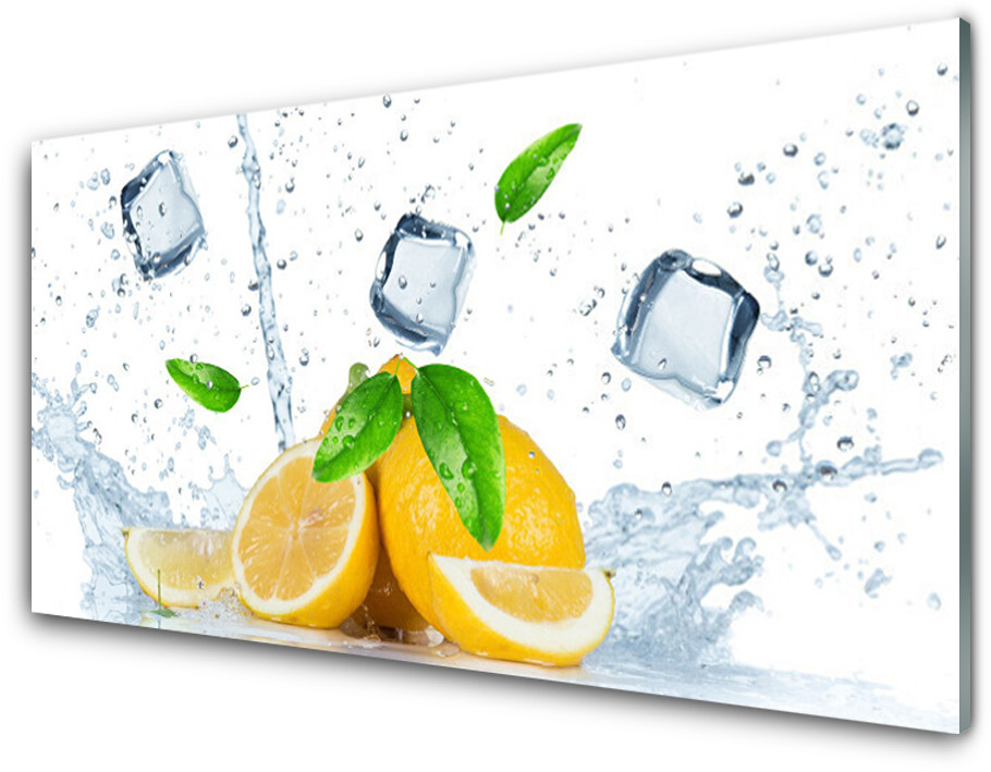 Tulup.pl Panel Kuchenny Cytryna Kostki Lodu Kuchnia 140x70cm