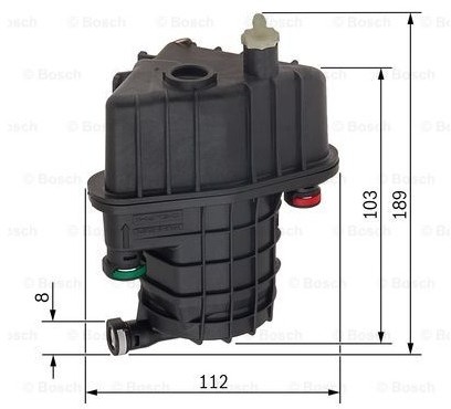 Bosch Filtr przewodu paliwowego, 0 450 906 473 0450906473