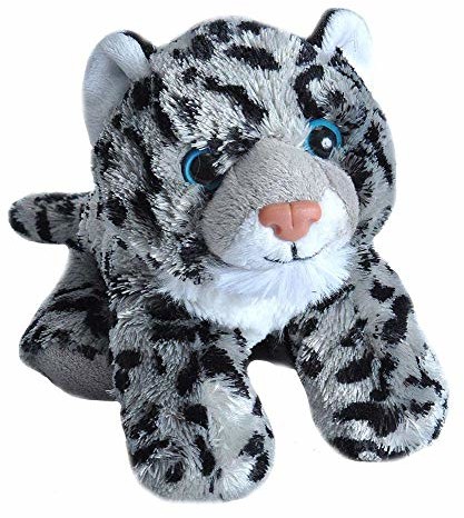 Wild Republic 16235 Snow Leopard, Hug'ems, przytulanka miękka zabawka, prezenty dla dzieci, 18 cm 14880