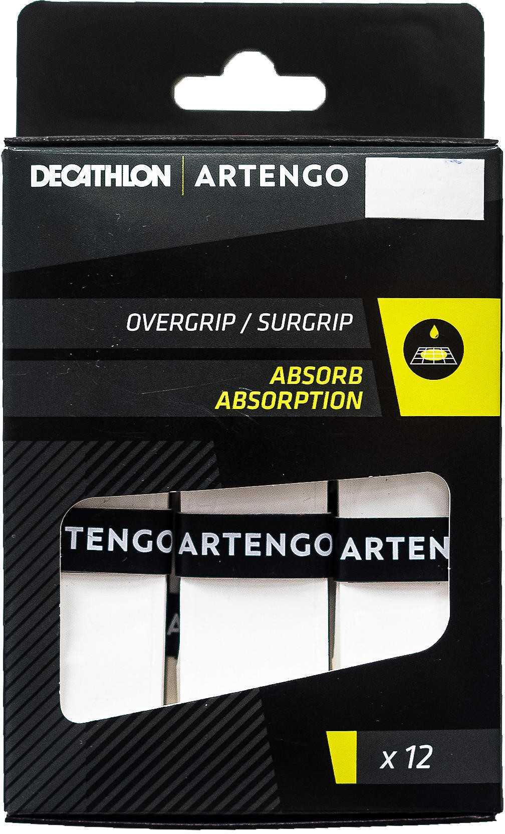 ARTENGO OWIJKA WIERZCHNIA DO TENISA ABSORB 12 sztuk Unisex