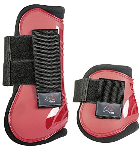 HKM 8566 Springgamasche i 4-częściowy zestaw, z podszewką, Pony Cob Full 856630910621_Red Black_One Size