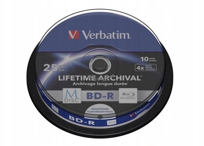 Verbatim M-disc Bd-r 25GB Printable 10 szt.
