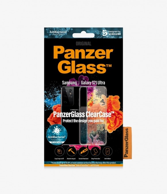 PanzerGlass ClearCase for Samsung Galaxy S21 Ultra series AntiBacterial 0260