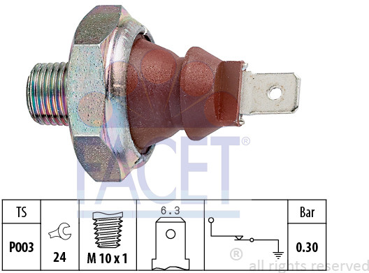 FACET Włącznik ciśnieniowy oleju FACET 7.0007 7.0007