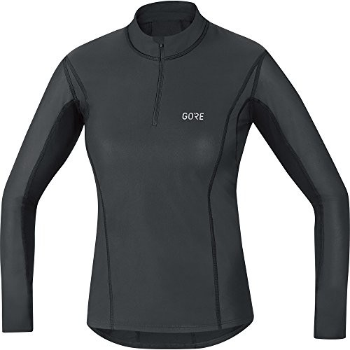 Gore Wear Wind ziarnistą damskie stójką-polowa-T-Shirt, Gore M Women WINDSTOPPER Base Layer Thermo Turtleneck,,,,, 100325, czarny, 36 -9900-Small100322990003-9900