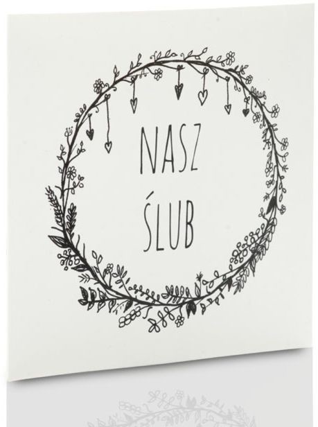 Obwoluta TS Nasz Ślub B&W (na płytę CD/DVD)