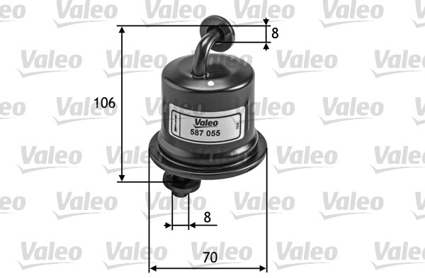 VALEO filtr paliwa przeplywowy 587055 587055