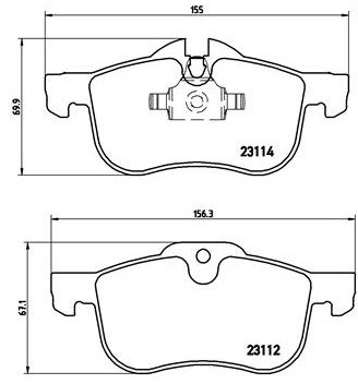 BREMBO Zestaw klocków hamulcowych, hamulce tarczowe P 52 017