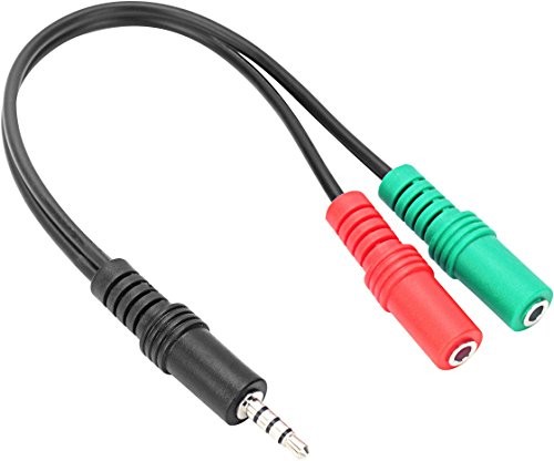 Speedlink Speedlink adapter do zestawu słuchawkowego HQ 4-pinowy wtyczka jack 3,5 mm do mikrofonu i audio jack 3,5 mm - czarny SL-170302-BK