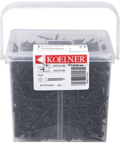 Koelner Wkręty fosfatowane 3 5 x 45 mm do drewna 2 kg B-K-PHT/45/2/P