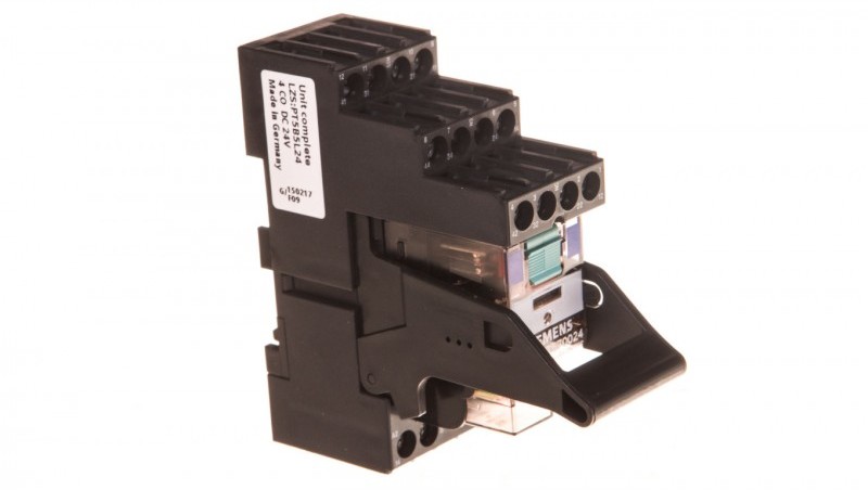 Siemens Przekaźnik przemysłowy 4P 4A 24V DC z LED izolacja logiczna 3.5mm LZS:PT5B5L24 LZS:PT5B5L24