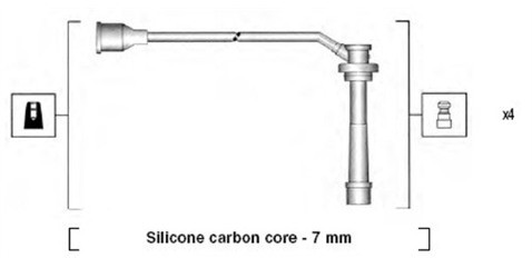 MAGNETI MARELLI Zestaw przewodów zapłonowych MAGNETI MARELLI 941285100846