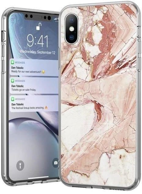 Wozinsky Marble żelowe etui pokrowiec marmur Samsung Galaxy A31 różowy - Różowy