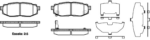 REMSA Zestaw klocków hamulcowych, hamulce tarczowe 1228.01