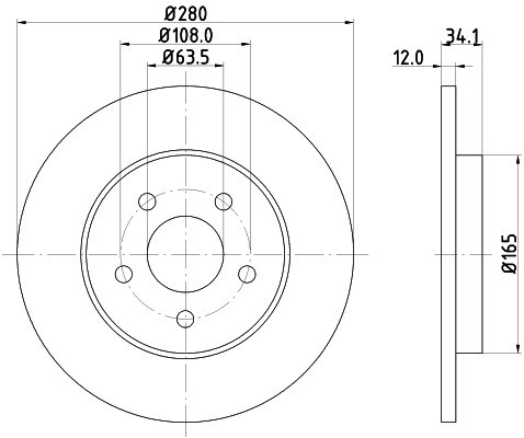 HELLA PAGID Tarcza hamulcowa PAGID 8DD355108-061