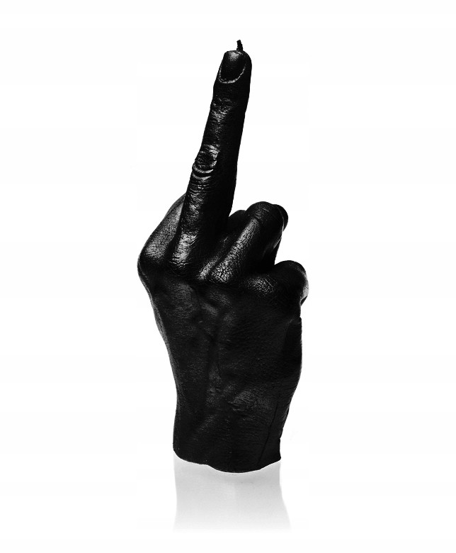 Świeca świeczka dłoń hand fuck czarna black