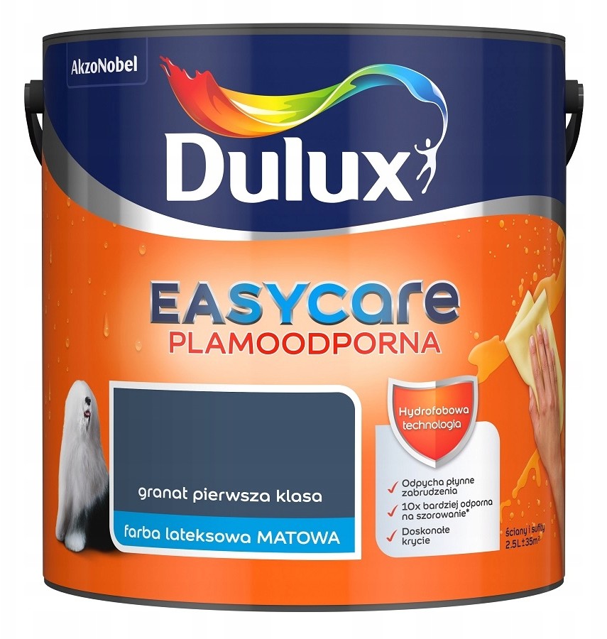 Dulux Dulux Easy Care- farba, Granat Pierwsza Klasa 2.5l