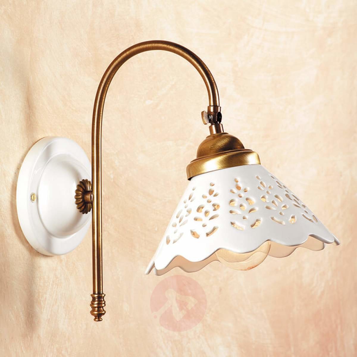 Ceramiche Portico  lampa ścienna z wygiętym ramieniem