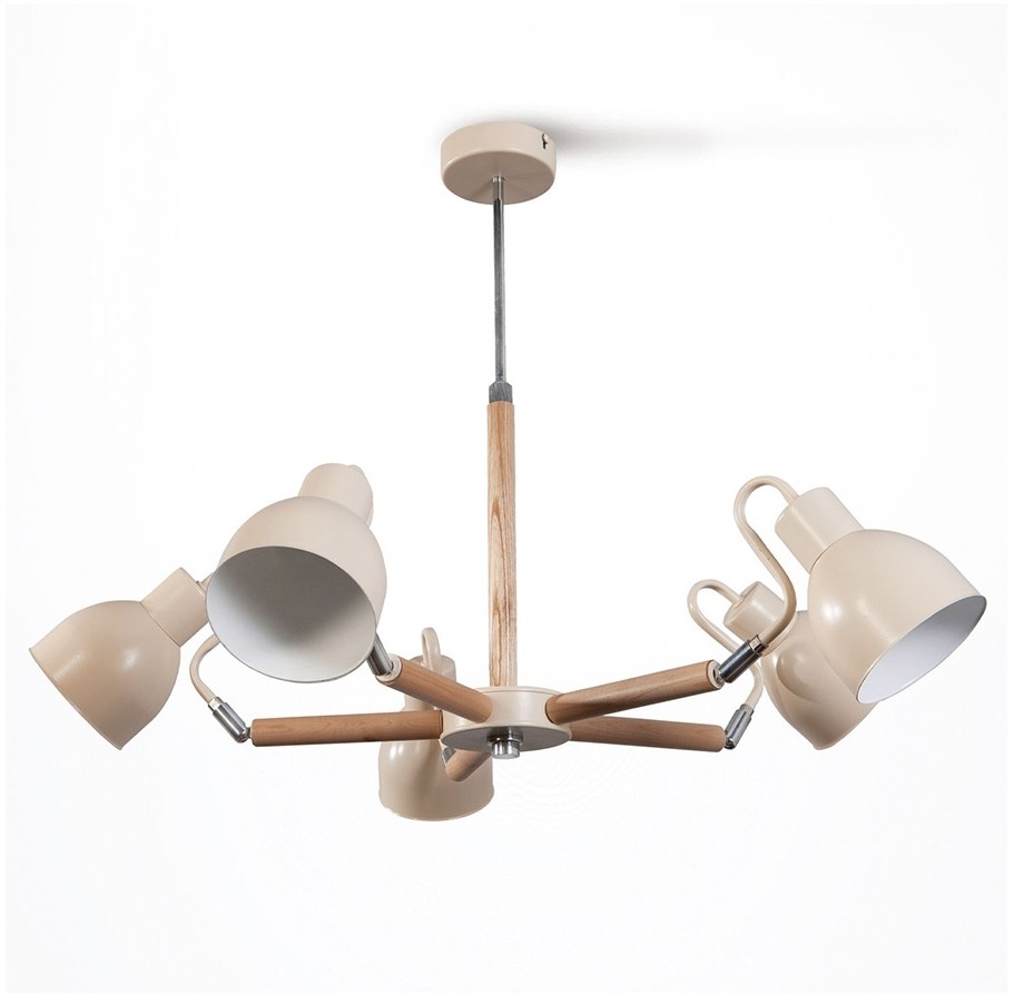 Light4home Żyrandol KALITHEA 5xE27/60W/230V beżowy