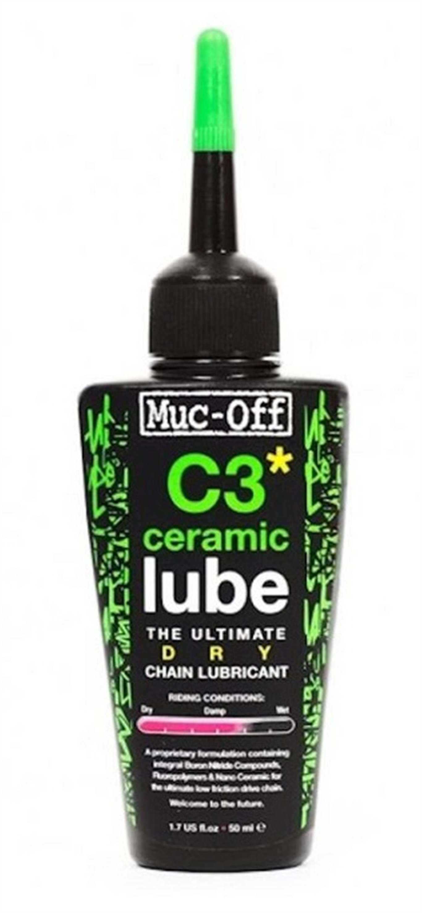 Muc-Off Olejek ceramiczny do łańcucha na suche warunki C3 DRY Ceramic Lube / Opakowanie: 50 ml 871