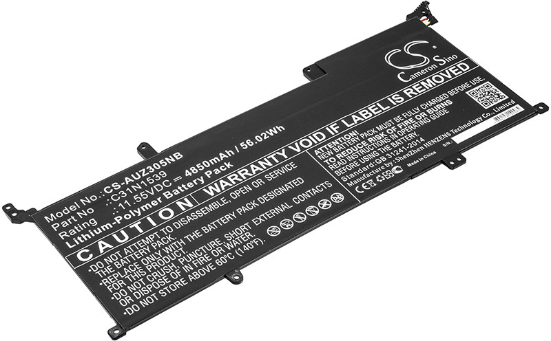 Cameron Sino Asus Zenbook UX305UA C31N1539 4850mAh 56.02Wh Li-Polymer 11.55V CS-AUZ305NB