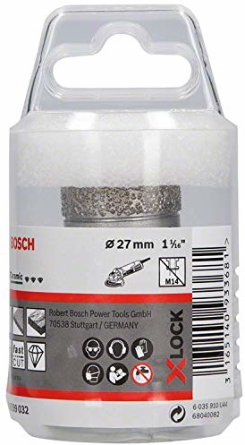 Bosch Professional 2608599032 diamentowe wiertło do sucha najlepsze (do ceramiki, X-Lock, Dry Speed, 27 mm, długość robocza 35 mm)